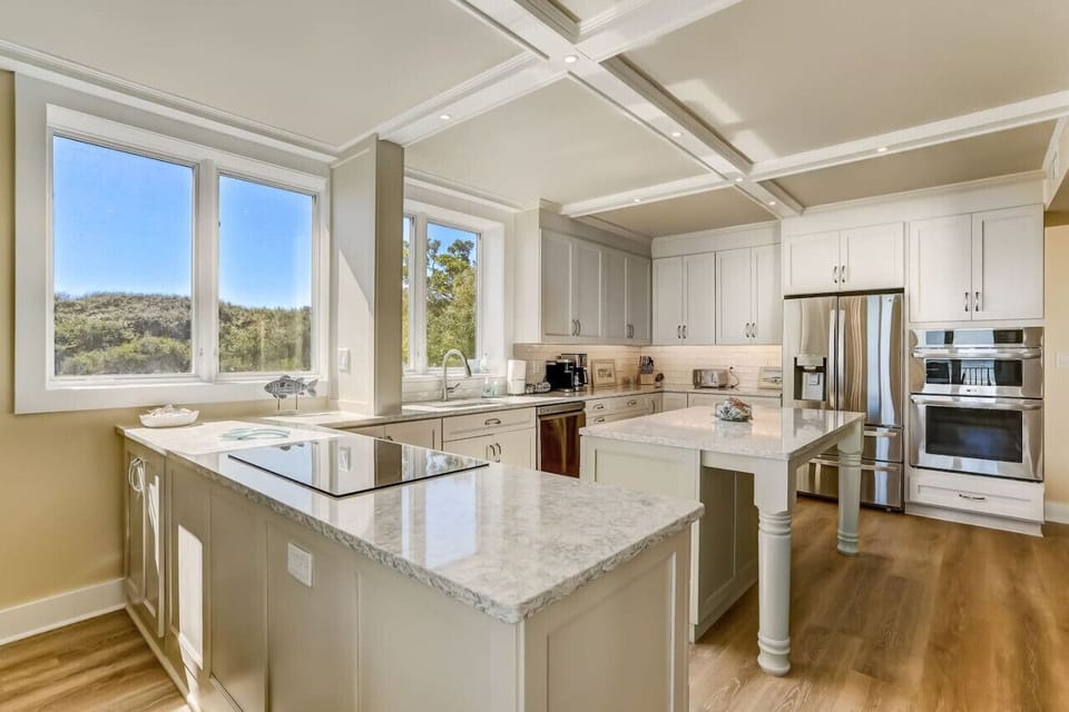 Fully Renovated kitchen with ocean views in multiple directions