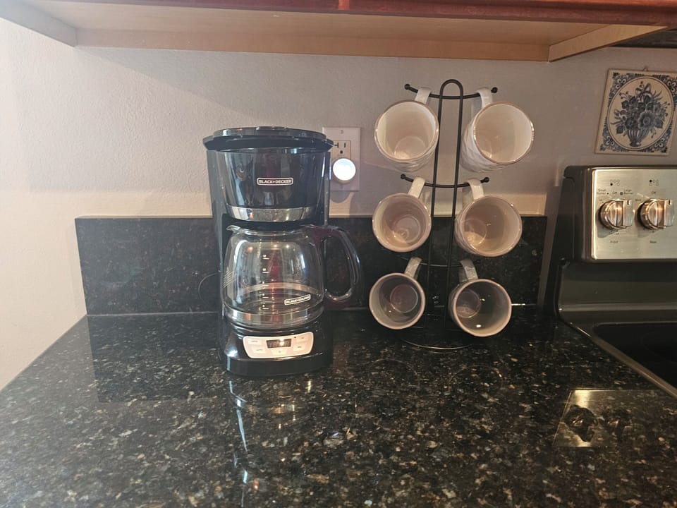 Brew your morning coffee in the Drip Coffee Pot or Keurig!