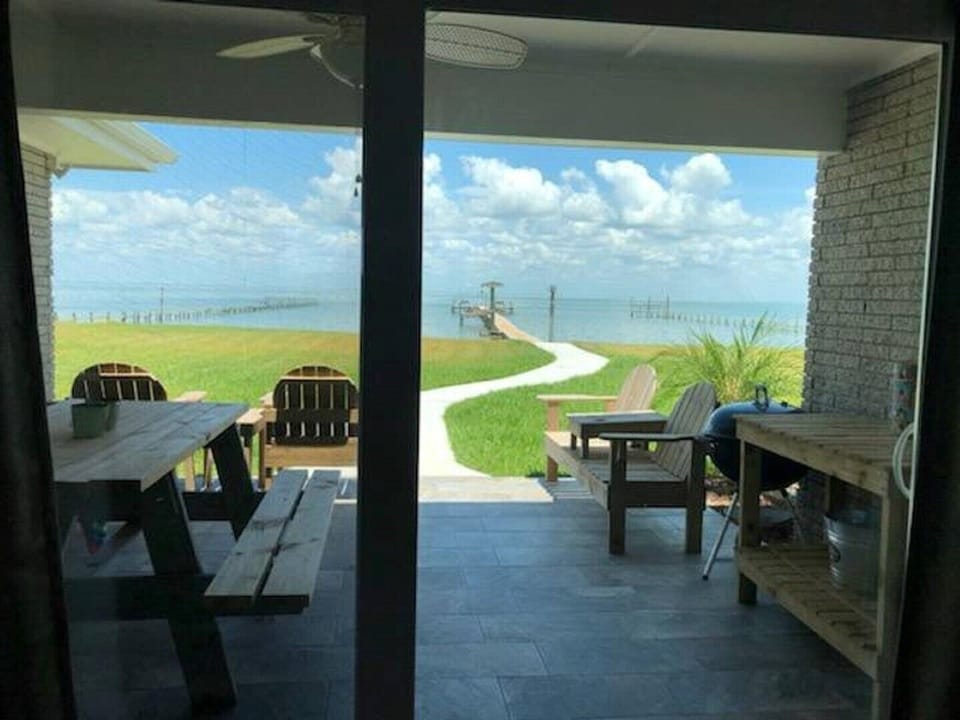 Enjoy the view of Copano Bay from the patio!