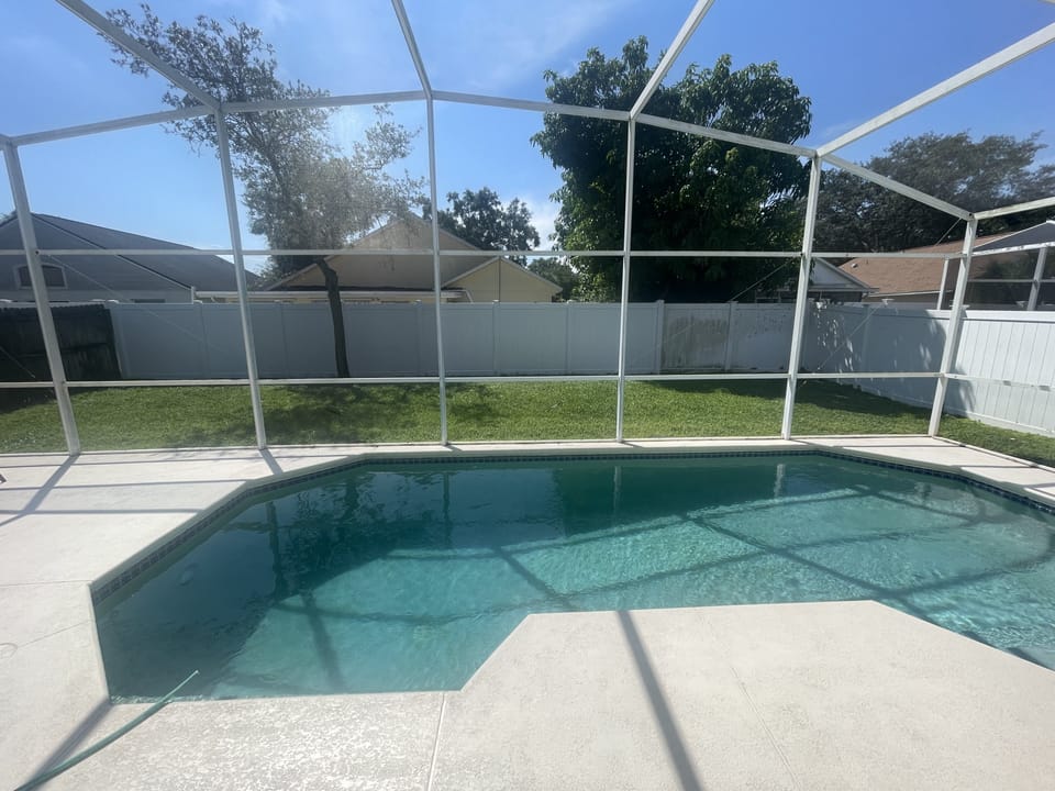 Pool deck & Backyard