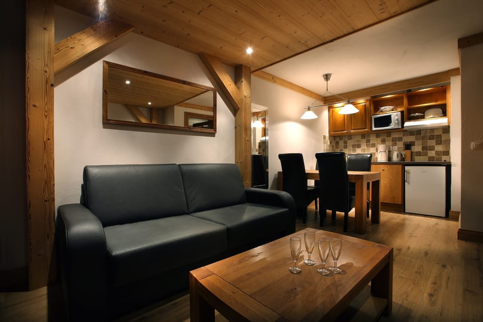 Sit back and relax in the cozy living area after a great day.