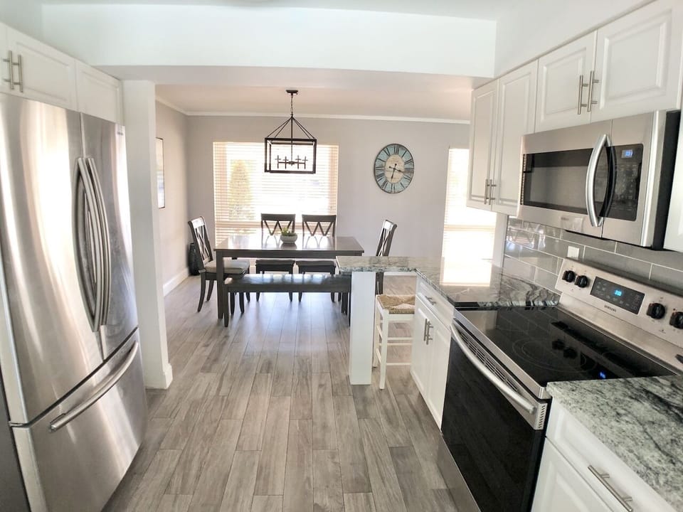 Kitchen with easy access to dining room.