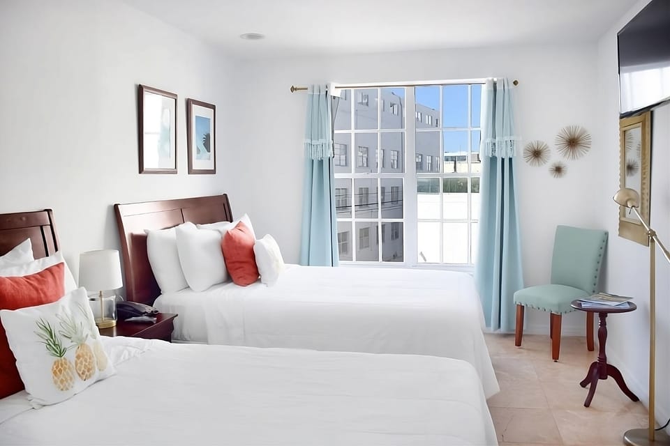 Unwind with morning coffee in this sunny corner nook.