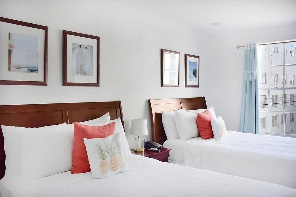 Sink into plush pillows and drift off in calm quiet.