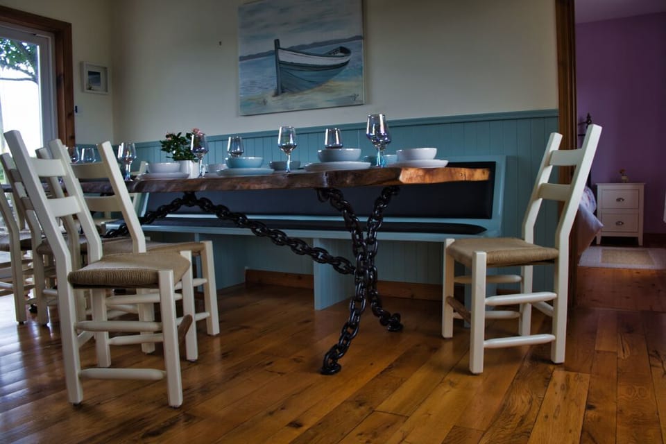 Dining Room with bespoke table seating 12