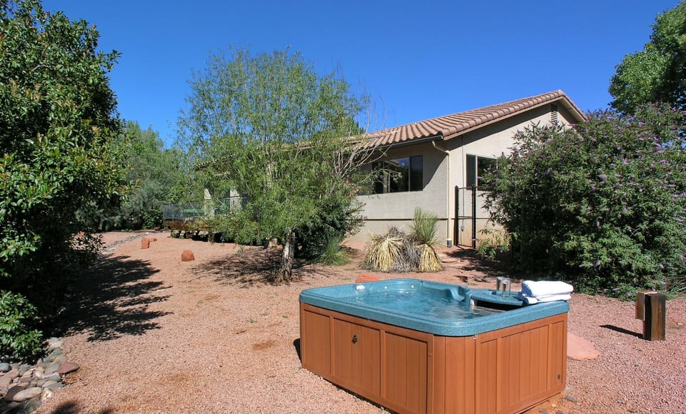 Fully Enclosed Backyard with Hot Tub