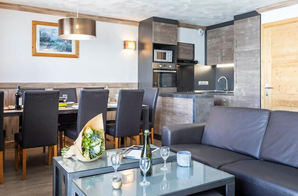 Relax in the open living area after a day outside.