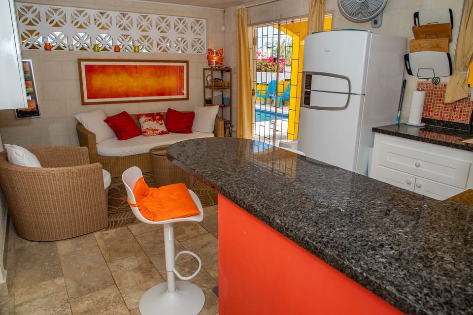 Kitchen / living room area from the opposite side