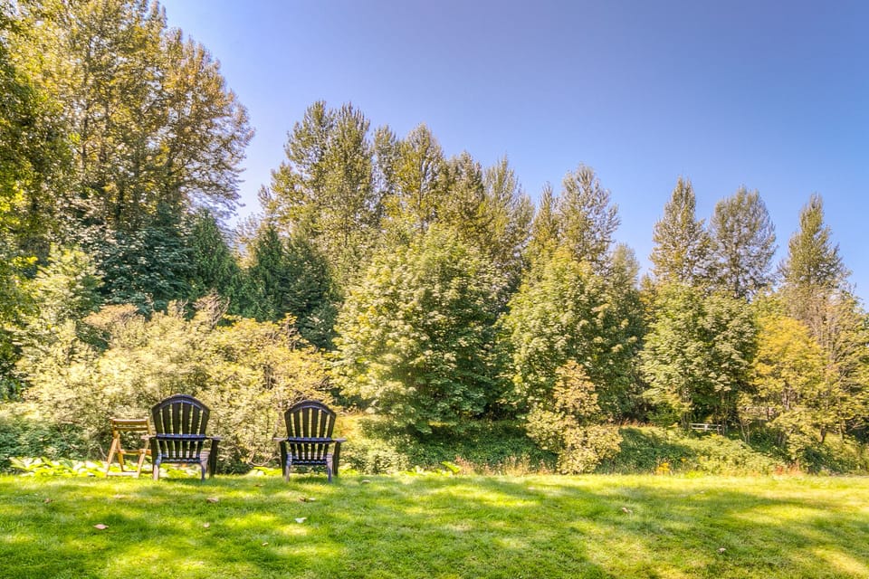 Back yard seating by Moon River