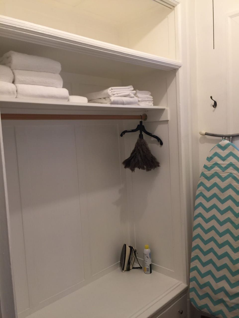 More closet space with extra towels and sheets