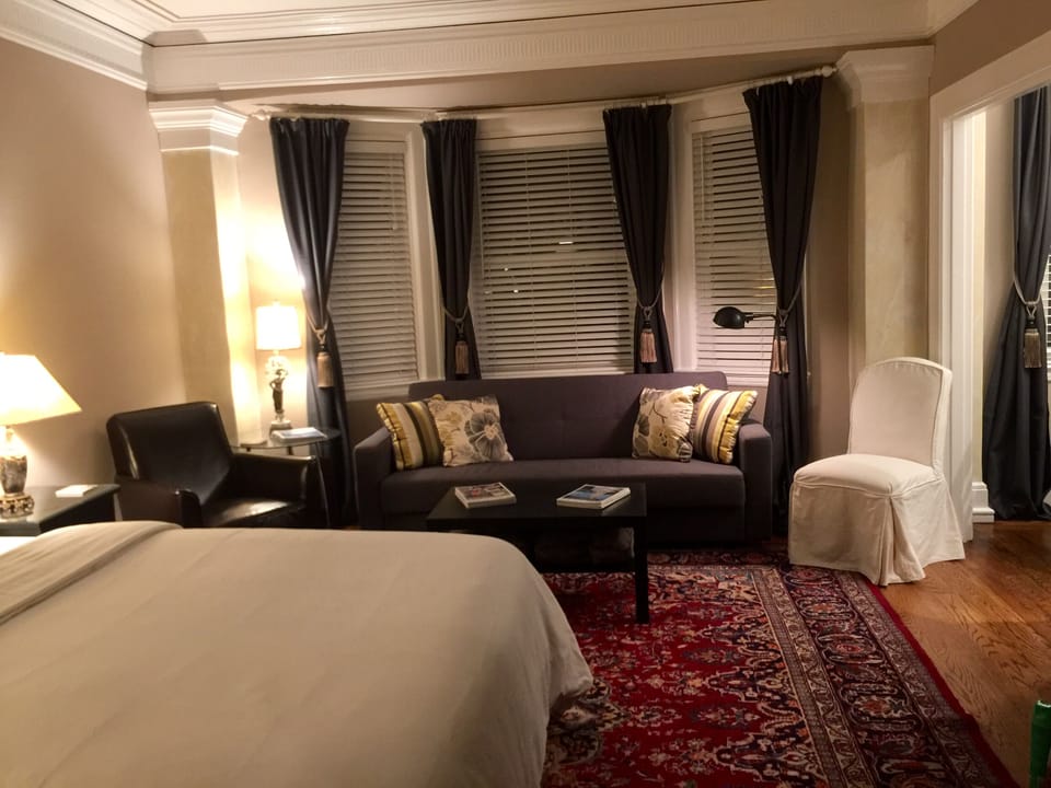 Bedroom / Living room area, sofa is a single sleeper 