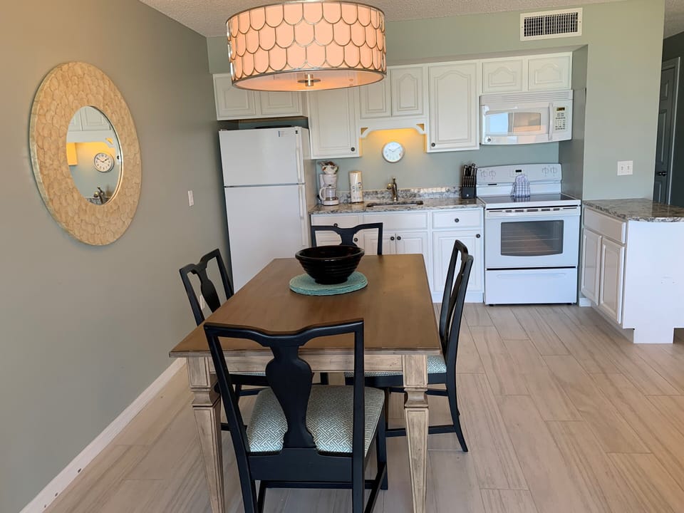 Dining and kitchen area
