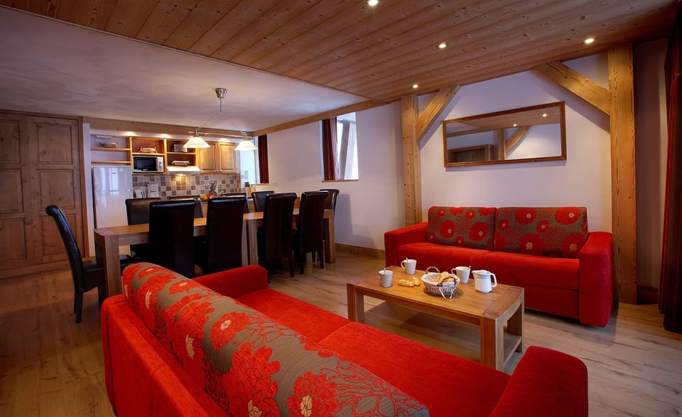 Sit back and relax in the cozy living area after a great day.