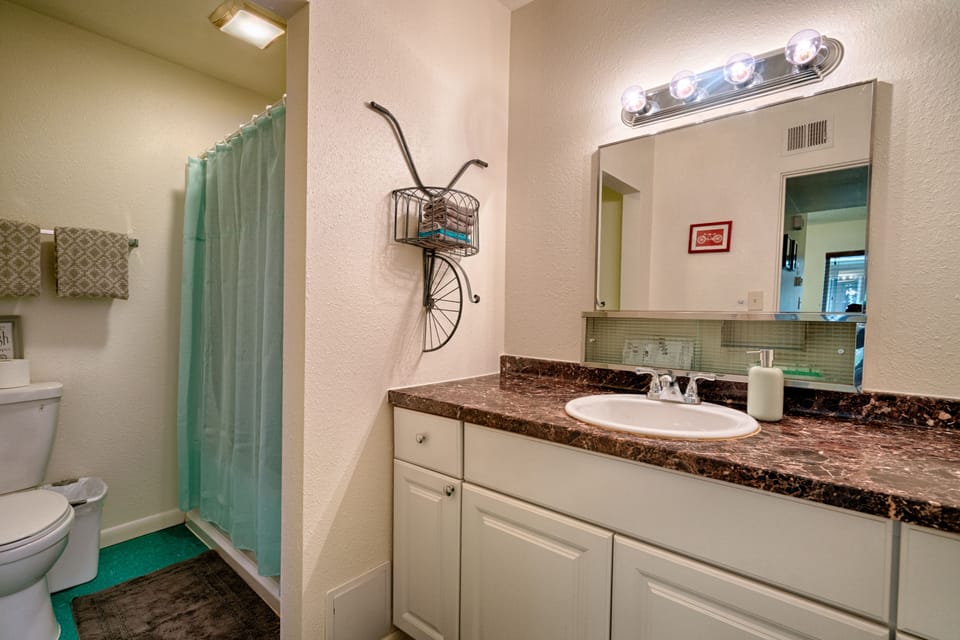 Full bath with tub and shower