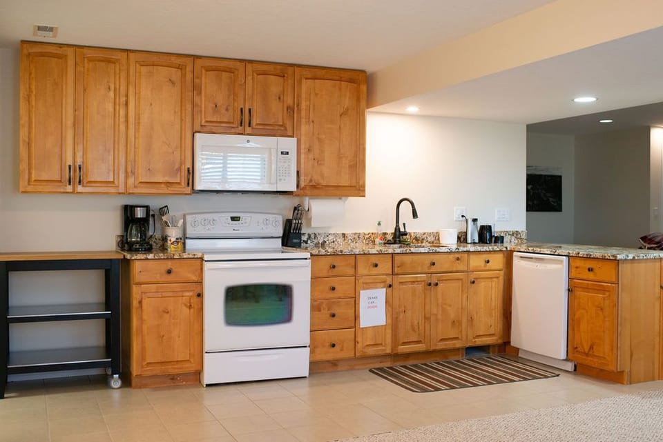 Private kitchen with granite countertops