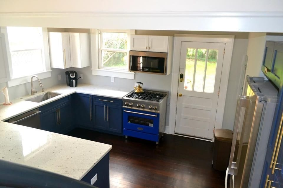 A kitchen meant to be enjoyed with tons of counter space and gas range