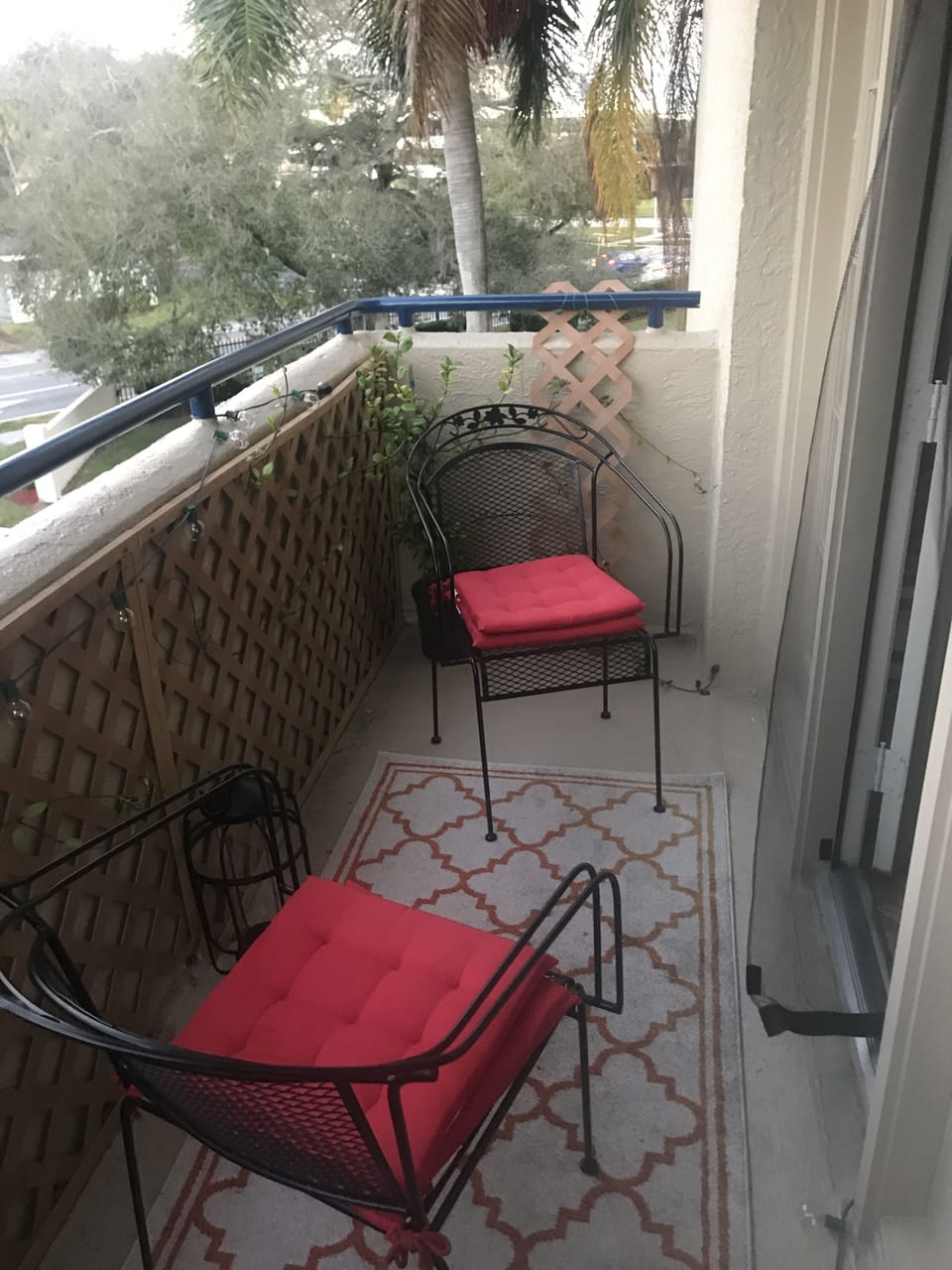 Master bedroom balcony coffee/sitting area