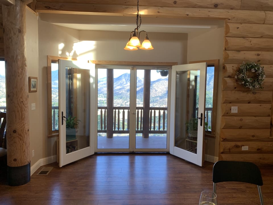 Exit to deck, view from Kitchen