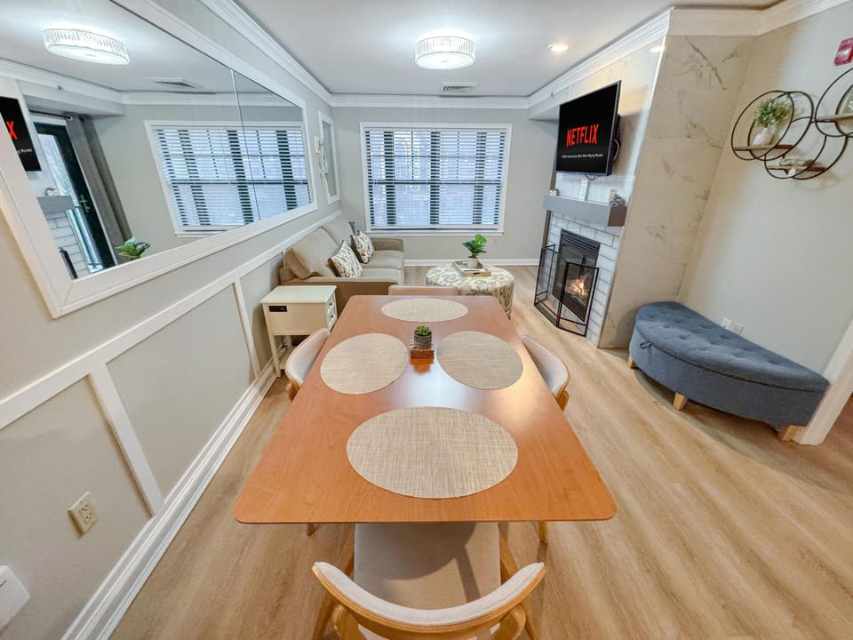 Dining table with seating for up to 4 guests