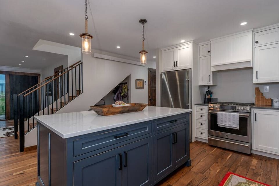 Kitchen with stainless appliances