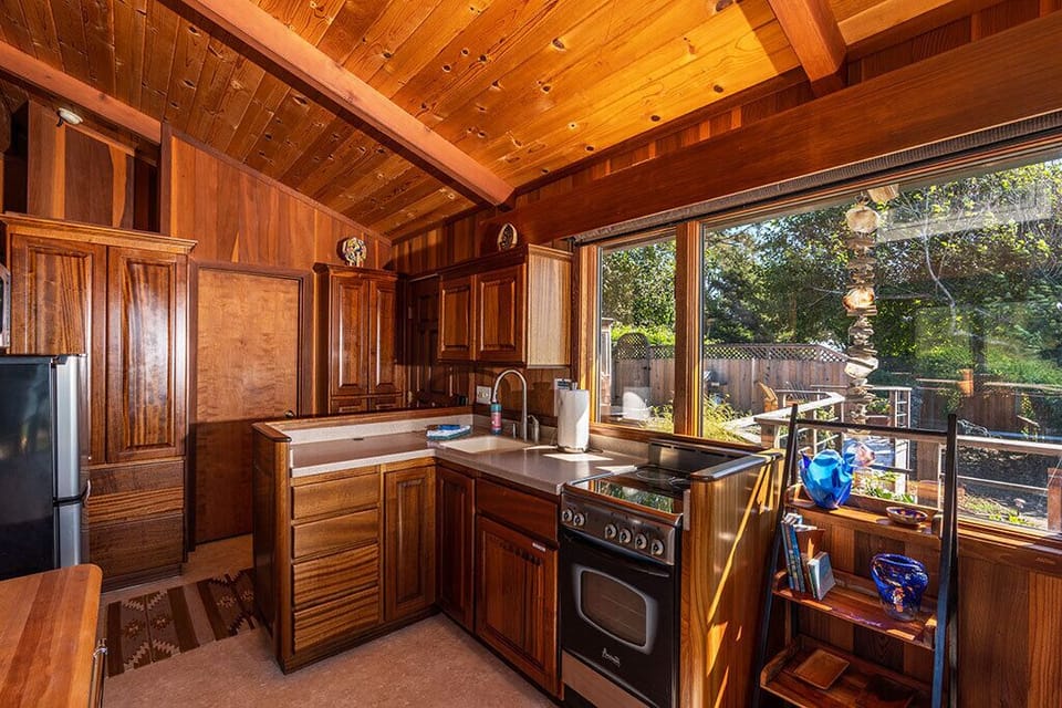 The kitchen is small but well stocked. - The kitchen is small but well stocked.