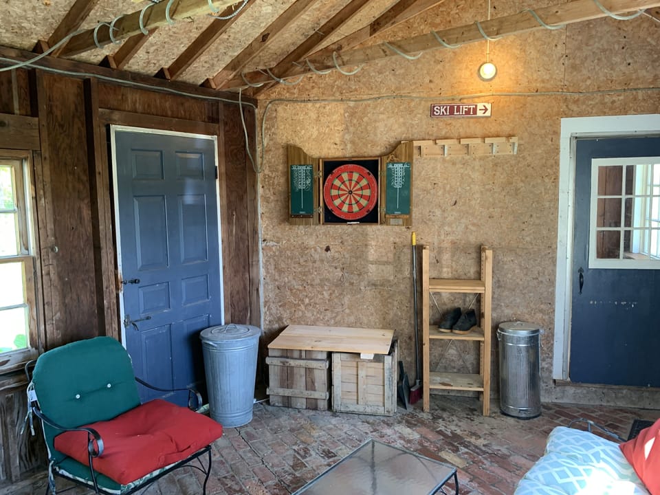 Three Season Porch with Dart Board