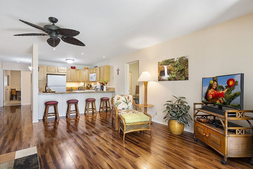 Unwind after a day of island adventures with a movie night on the flat-screen TV in the spacious living room.