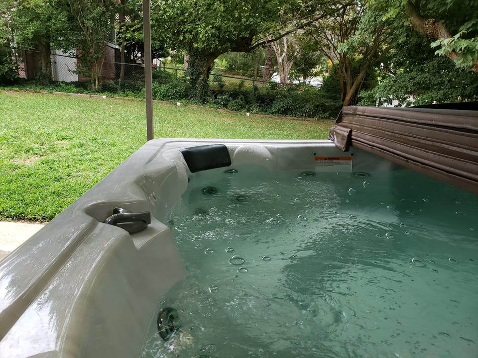Hot Tub on Back Covered Porch
