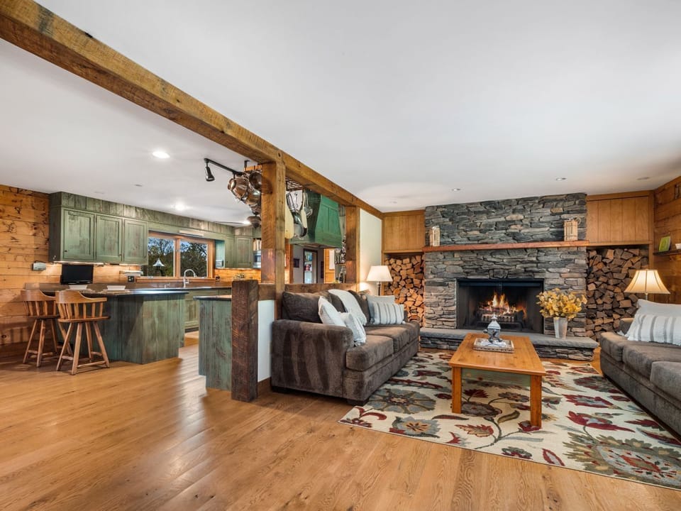Large living room (due to liability, fireplace NA)