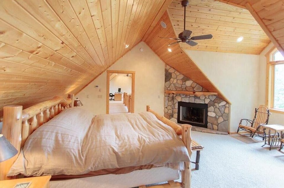 Large master bedroom with a king sized bed
