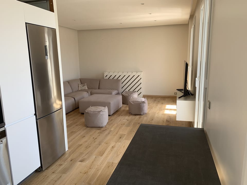 living room view from open kitchen