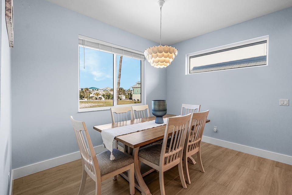 Dining area where you can enjoy a meal or game night.