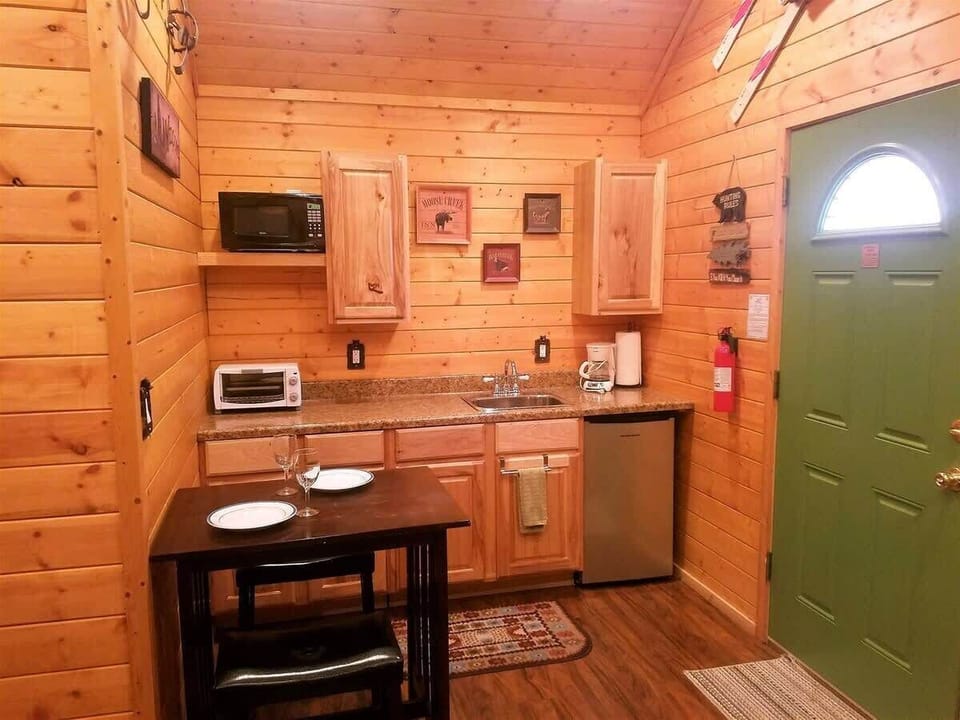 Fully stocked kitchenette