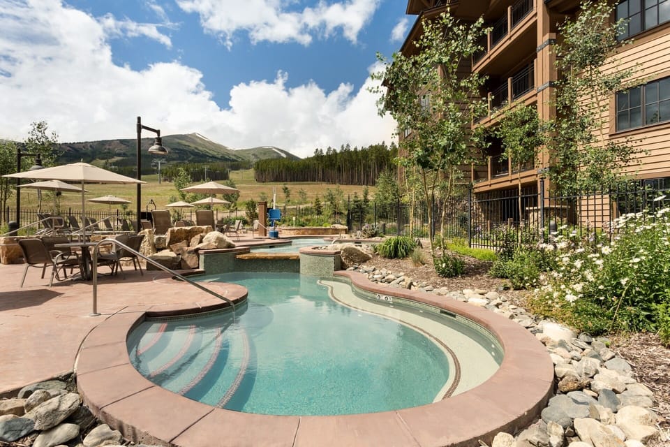 Enjoy the outdoor hot tubs