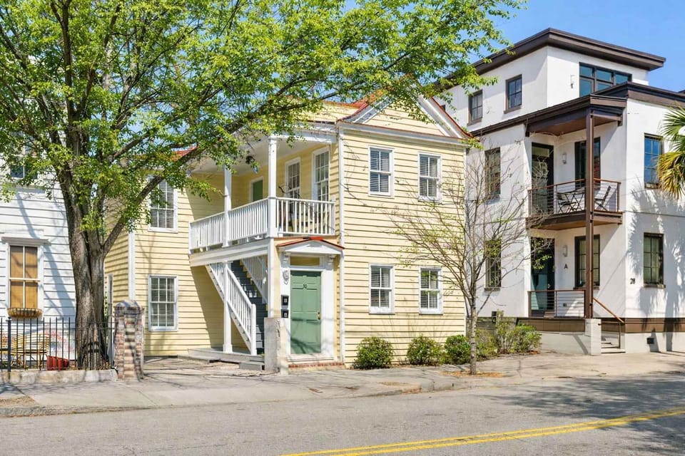 Exterior of your downtown Charleston rental! This is a first floor home! 