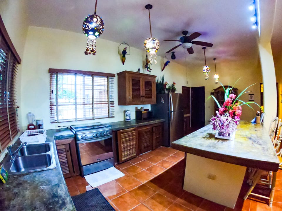 Kitchen is fully equipped with everything you need for a comfortable stay