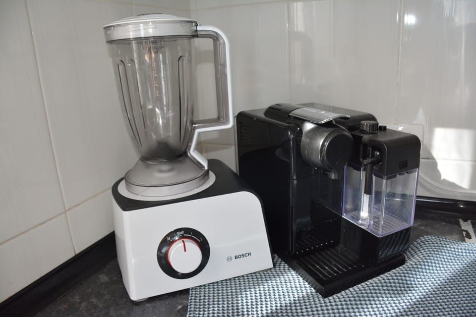 Blender and Nespresso machine (capsules sometimes run out)