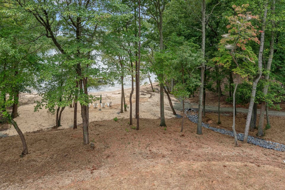 view of beach from house