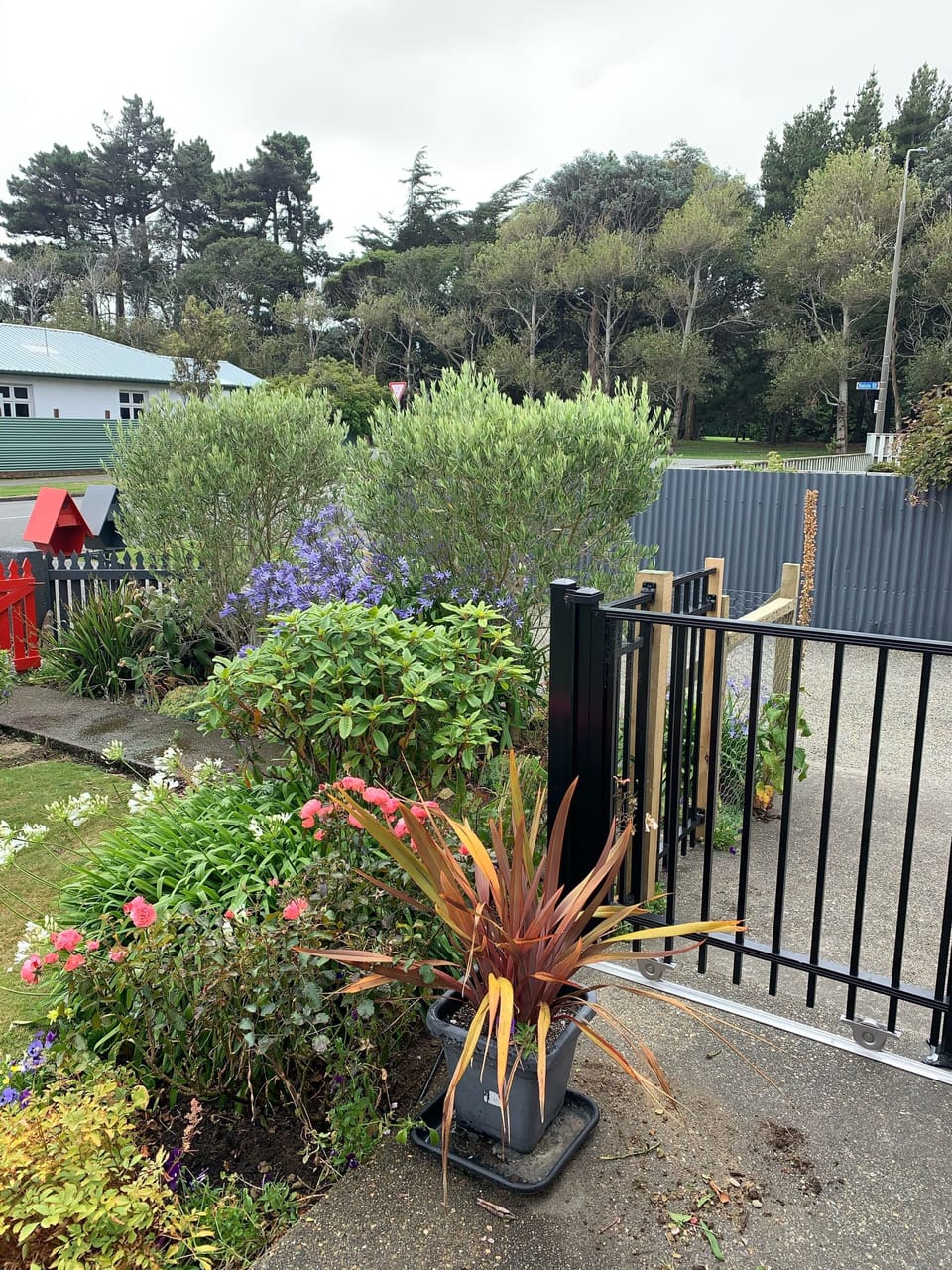 Securely fenced property.