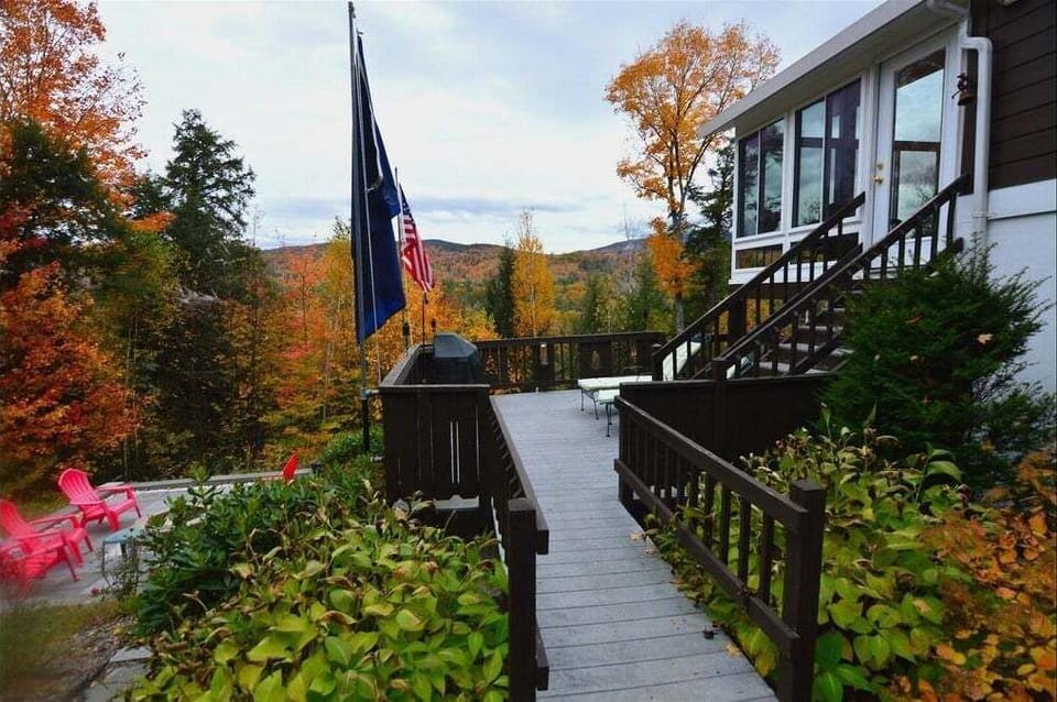 Exterior & Deck Views of White Mountain Private Home