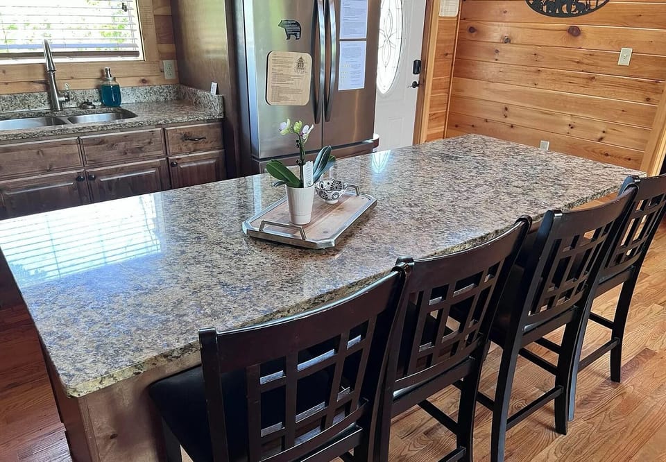 Kitchen island so everyone can gather in the kitchen