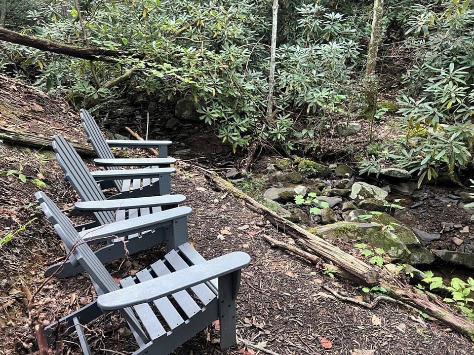 Hike down on the private trail and enjoy the peace at the creek