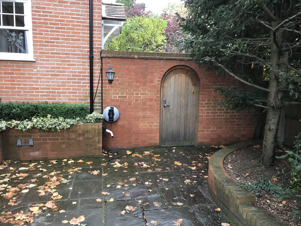 Entry gate from front of main house