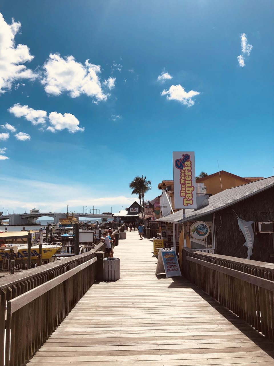 The boardwalk at Johns Pass Village