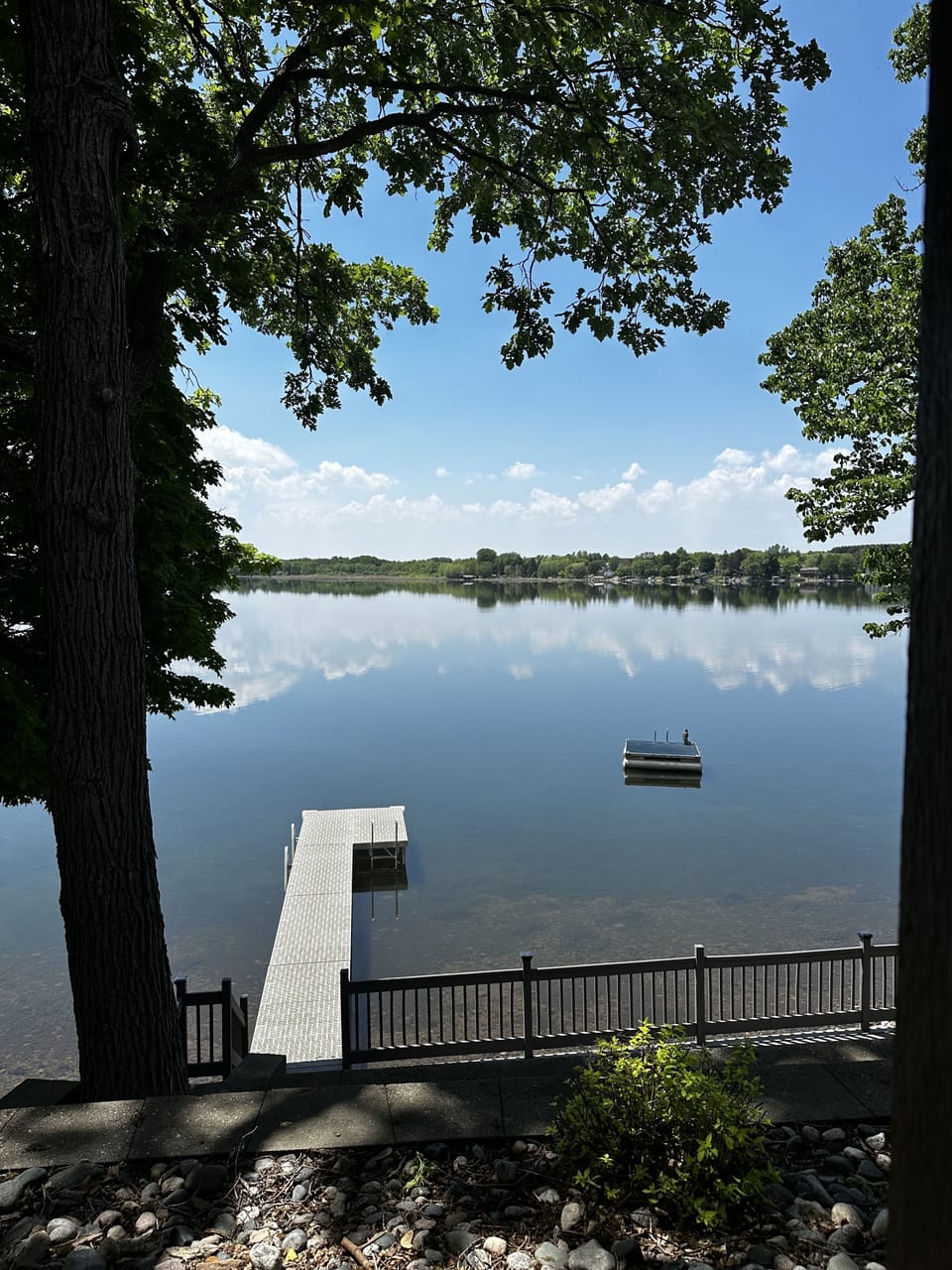Waterfront view from the screen porch.