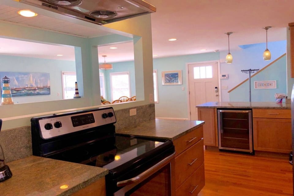 Cape Cod Beach Rental: New Electric Stove w/ :Large Oven & Broiler; Wine Cooler.