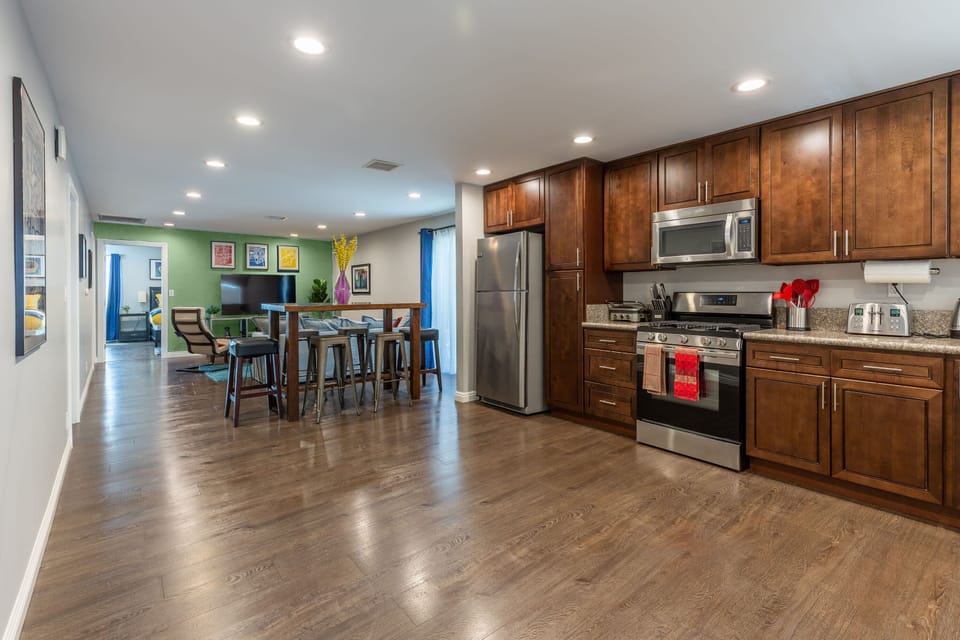Open concept living and dining area for everyone to hang out and chat
