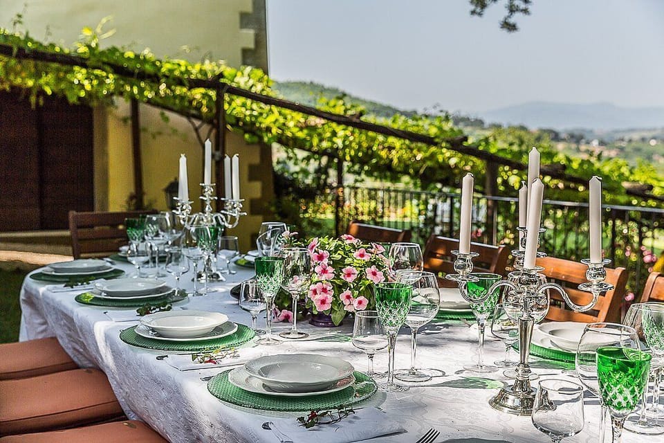 Outdoor banquet area