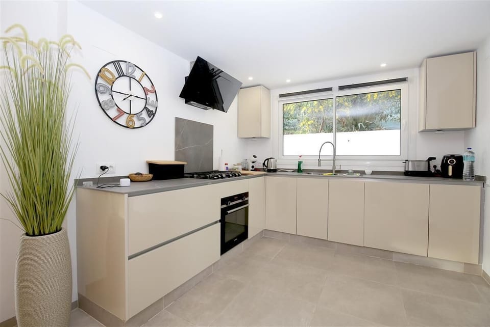 Modern kitchen is fully equipped with all the appliances