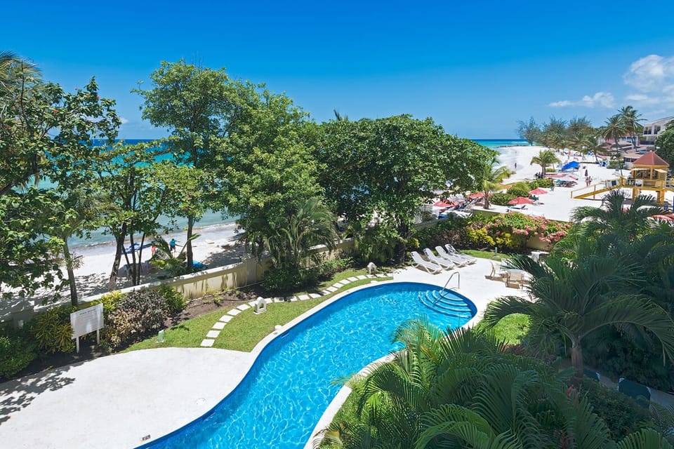 Sapphire Beach 205 - Views over pool onto beach
